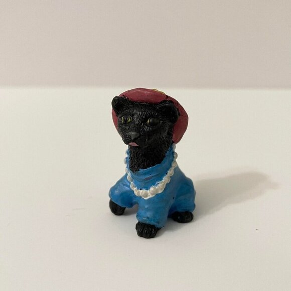 Vintage 1998 Topps Cat Plastic Figure Toy Pearls Sun Hat Kitty 1.5 Inch Tall - Picture 13 of 15